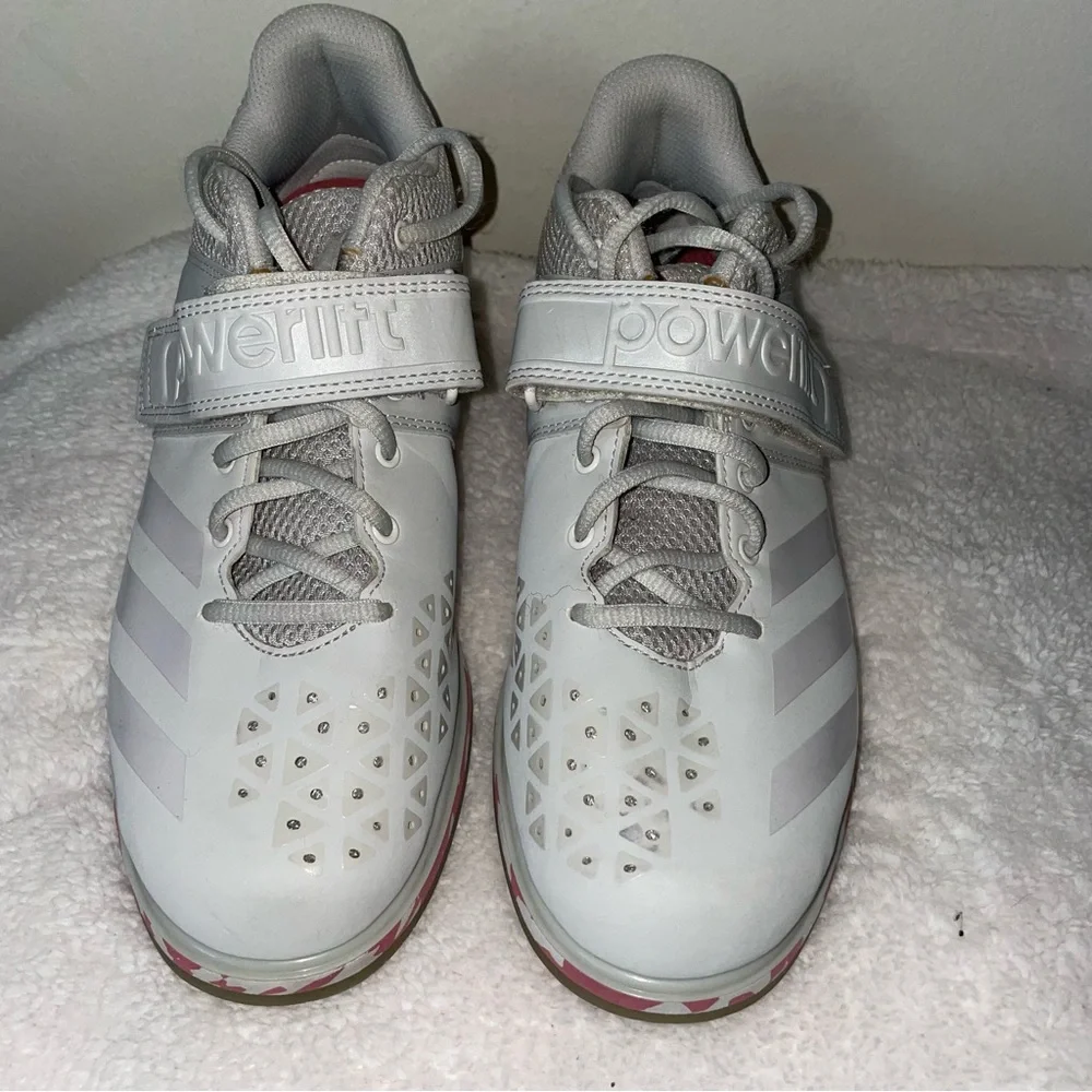 Size 8 Men Adidas Powerlift 3.1 Grey Weight Training Gym Shoes